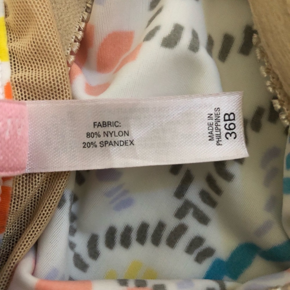 Victoria’s Secret multi color padded underwire cup tankini Size 36C - Picture 4 of 12